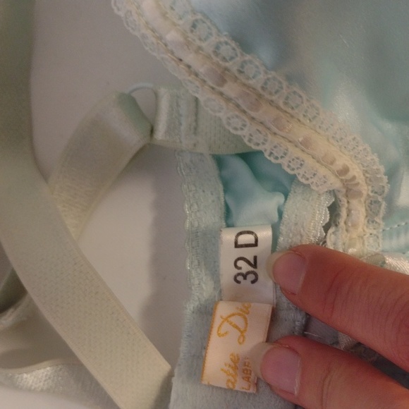 What Katie Did gold label bra in Eau de Nil blue size 32D - Picture 4 of 5